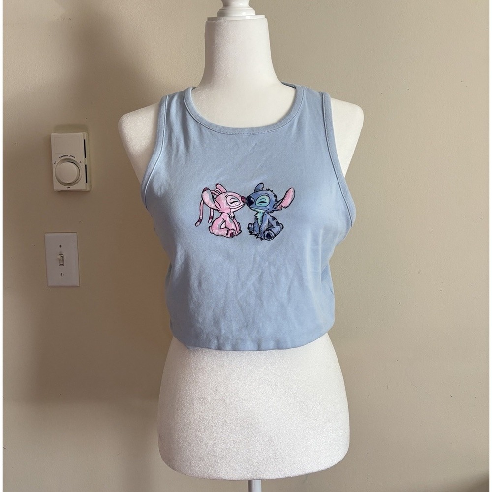 Vintage Y2K Baby Tee Disney Lilo and Stitch 2000s Womens Large‎